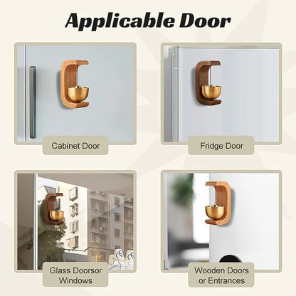 Handcrafted Wooden Door Bell with Premium Brass Bell