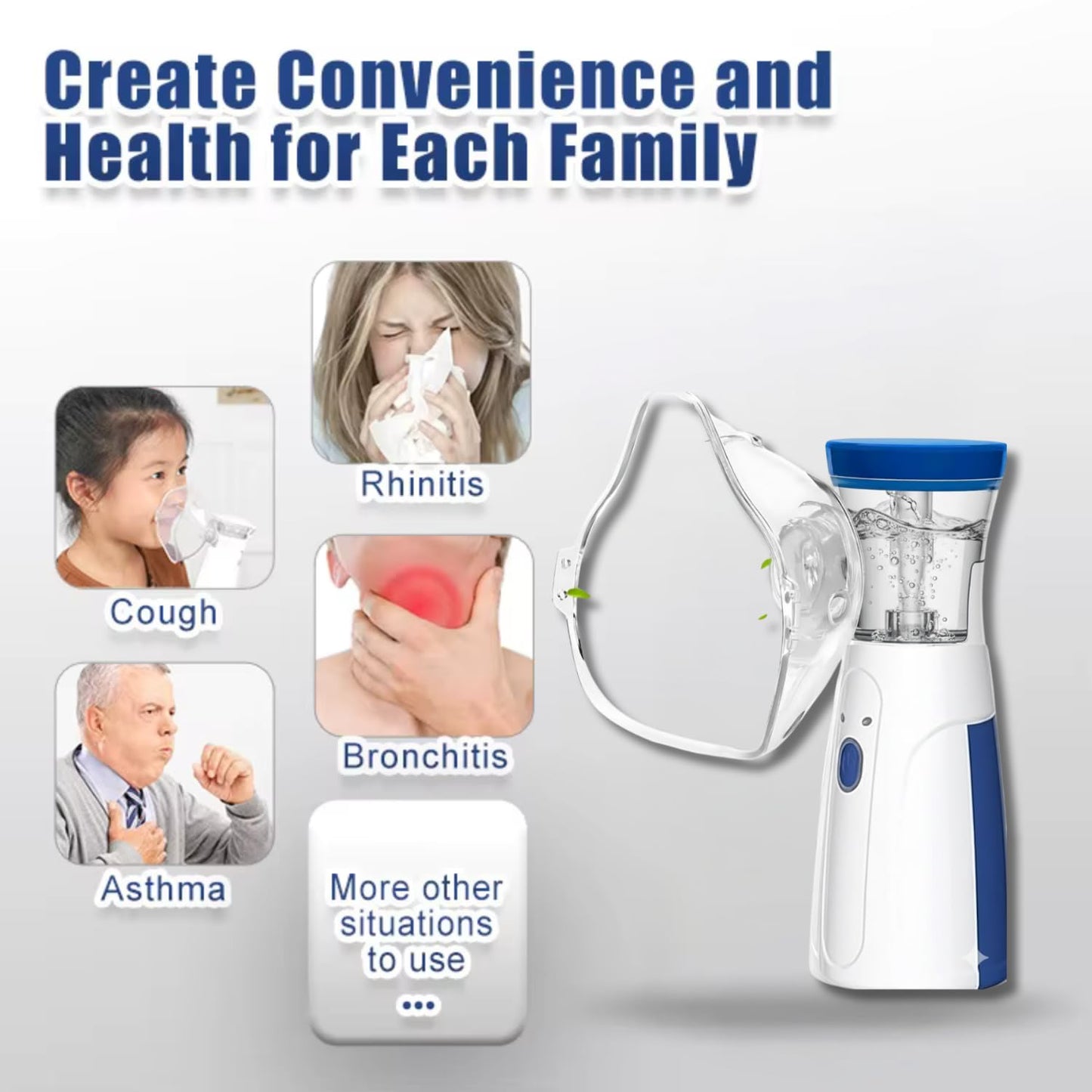 New powerful, Fast Relief from Cold, Cough,  Mesh Nebulizer for Adults And Kids