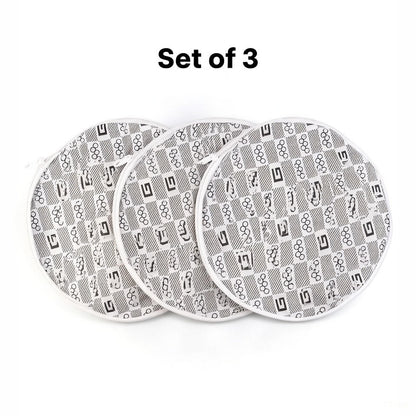 Insulated Roti Cover, Chapati warmer with zipper, Set of 3 and 4