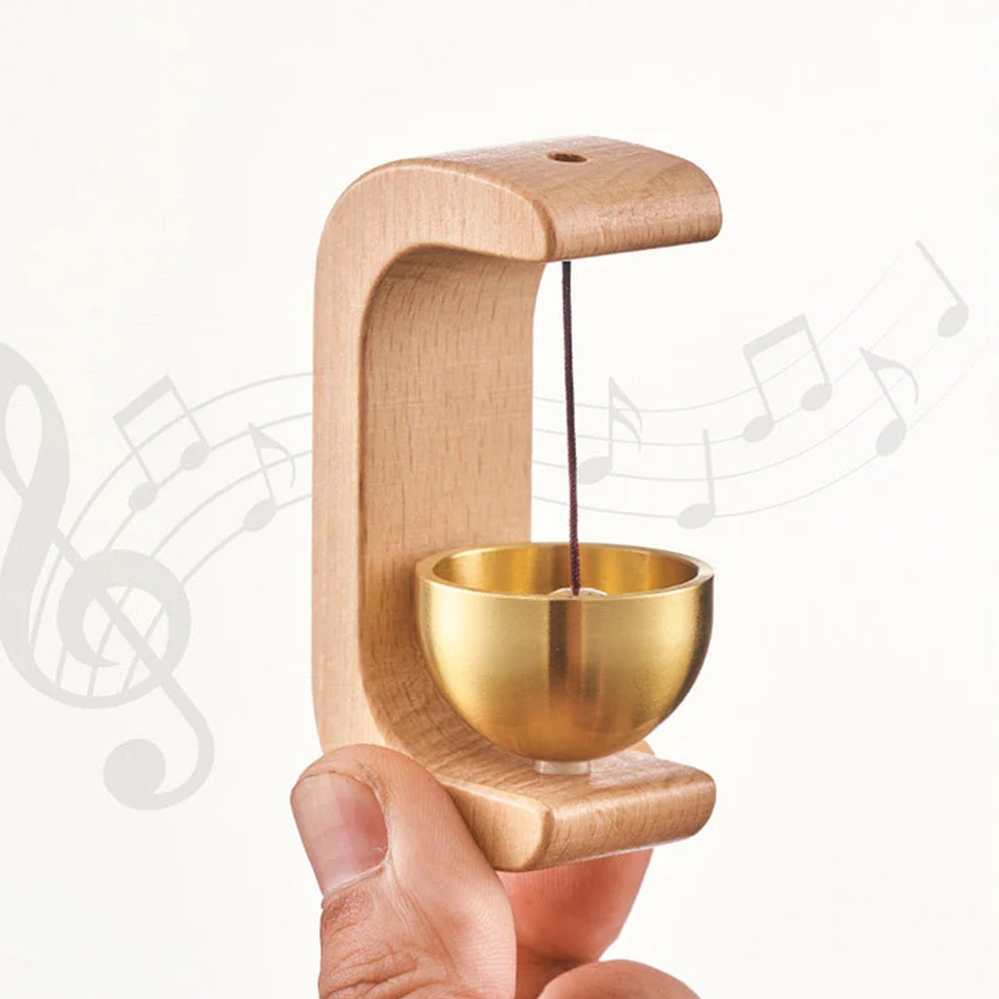 Handcrafted Wooden Door Bell with Premium Brass Bell