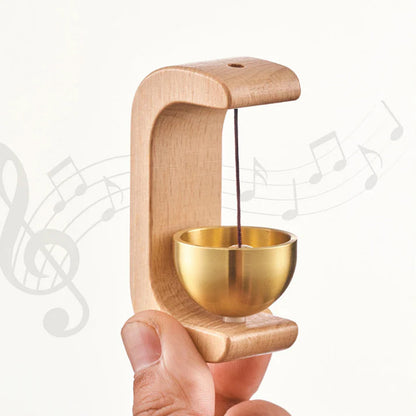 Handcrafted Wooden Door Bell with Premium Brass Bell