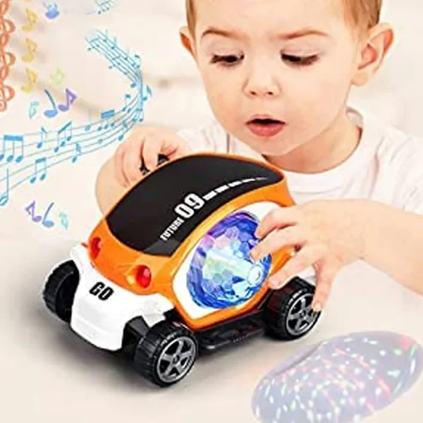 Stunt Car Toy for Kids - 4D Lights and Music, (Battery Not Included) - Image 2