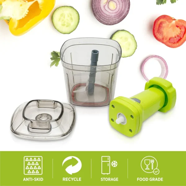 2in1 Press Vegetable Choppers for Kitchen (1100 ML) - Image 5