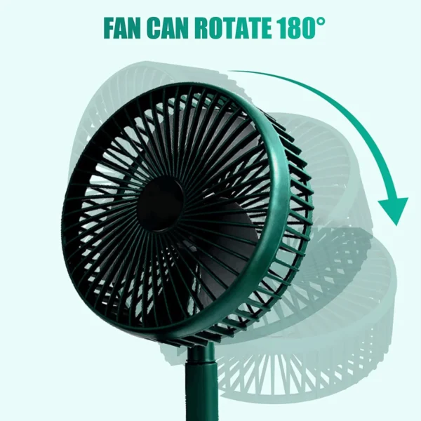 Telescopic Electric Desktop Fan, Height Adjustable, Foldable & Portable for Travel/Carry | Silent Table Top Personal Fan for Bedside, Office Table (Battery Not Include / Button Not included))