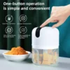 Wireless Rechargeable Mini Electric Garlic Chopper 3 Blades (250Ml) - Image 6