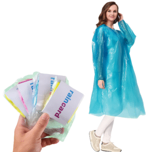 Pocket Size 3 Raincard for Men and Women | Raincoat Card for Travel, Outdoor